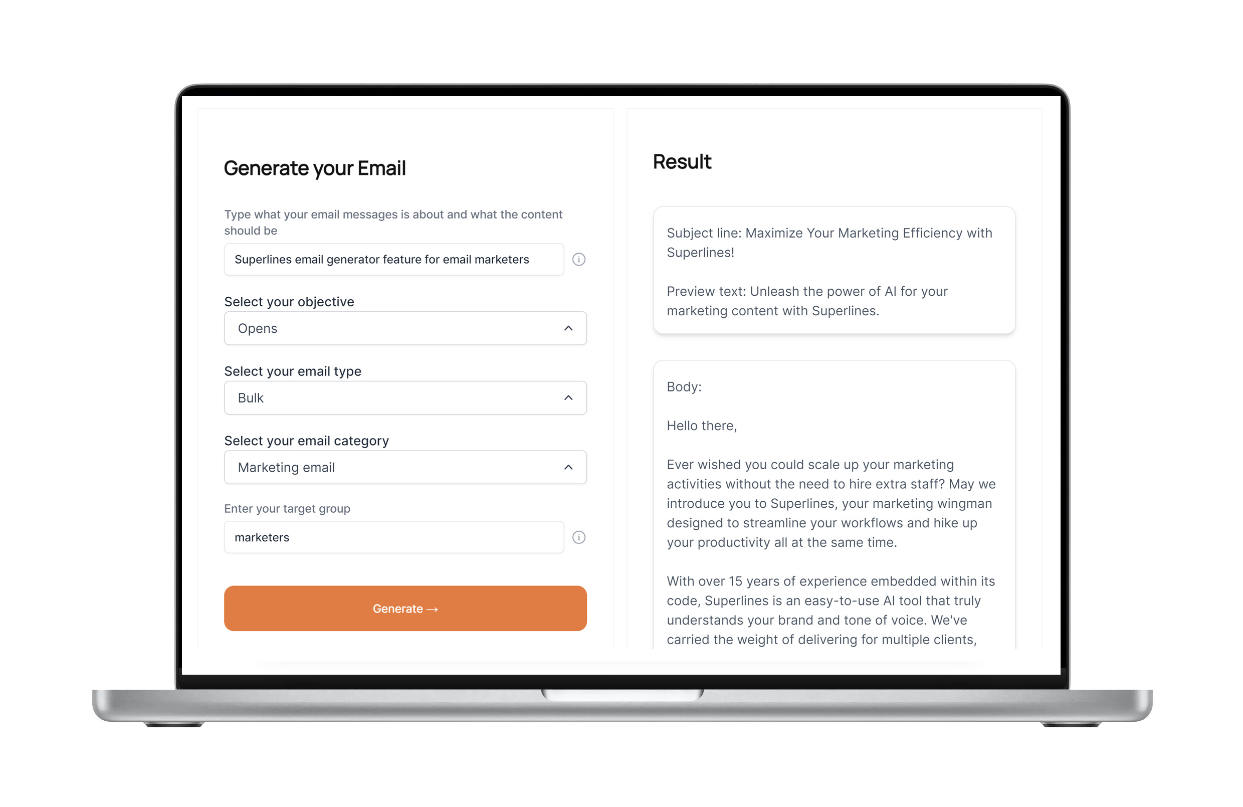 Superlines SEO Blog Generator